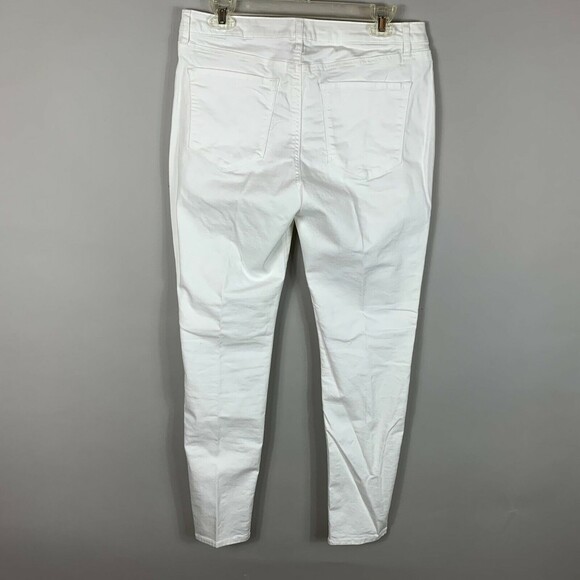 Rewash Brand White Jeans Women 13/31  Rayon Spandex Mid Rise Tapered Leg - Picture 4 of 7